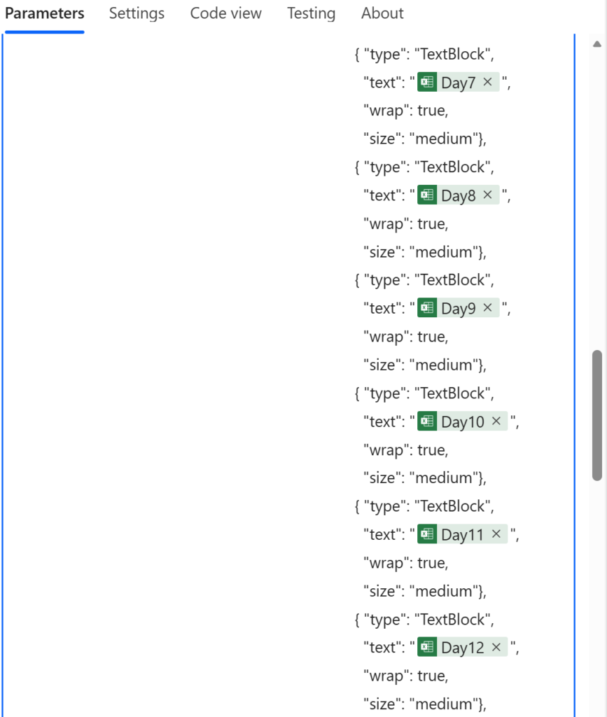 Power Automate で今後の予定をTeamsに自動投稿の操作説明用画像９
